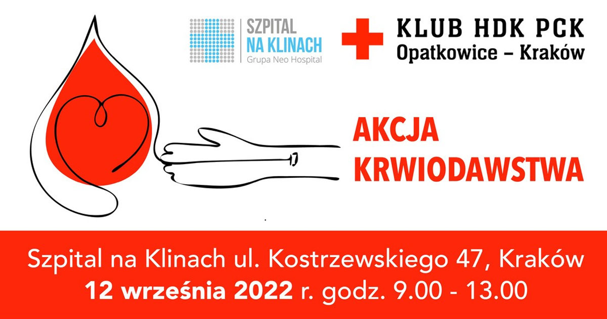 Krakowski Szpital na Klinach zbiera krew dla pacjentów